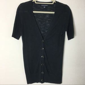 Banana Republic Black Short Sleeve Cardigan Small